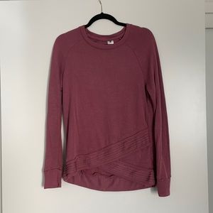 Pink/Wine Long Sleeve Light Sweatshirt